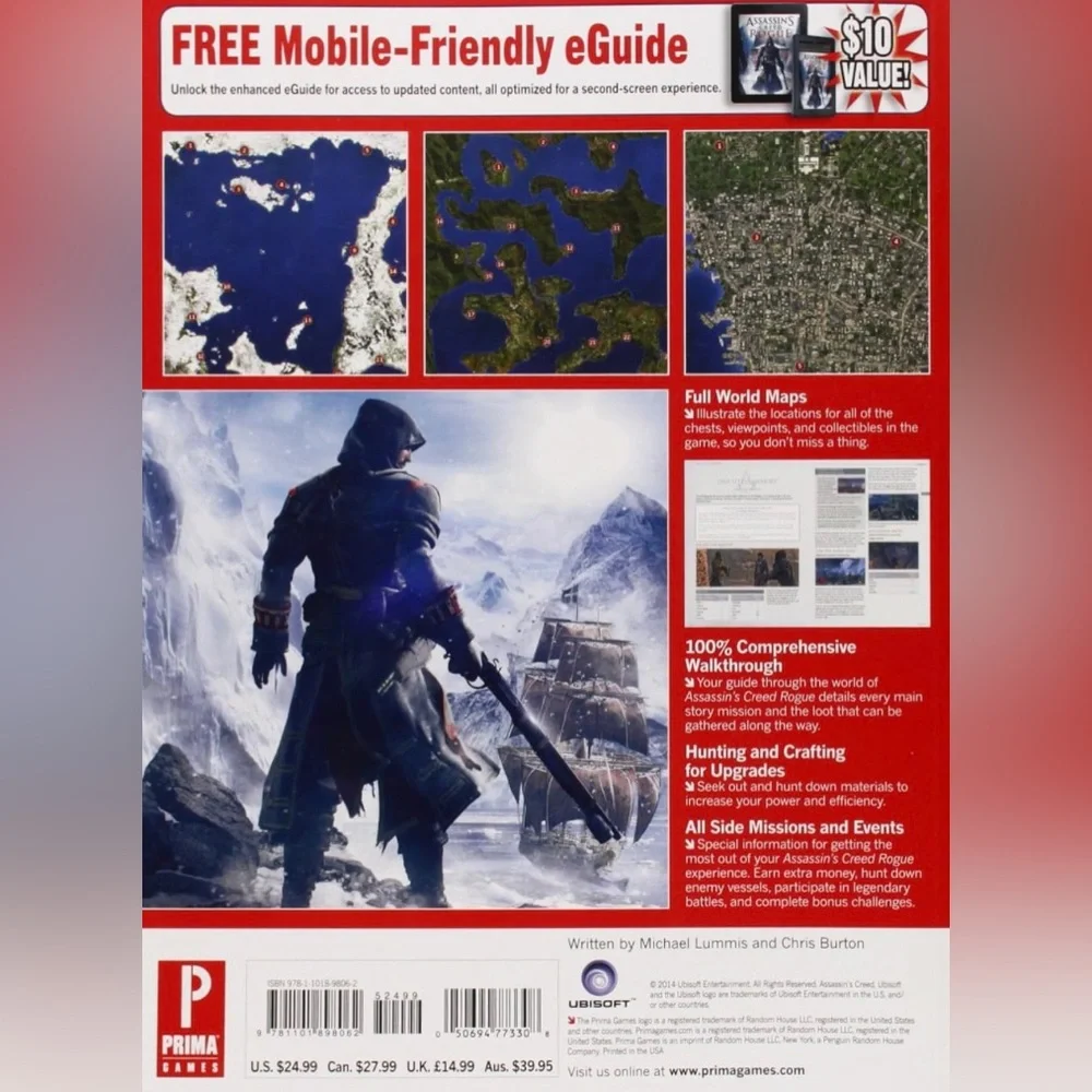 Assassin's Creed Rogue: Prima Official Game Guide Covers PlayStation & Xbox 360